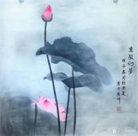 艺术家徐景莲日记:国画水墨荷花作品《雨塘清韵》《熏风幻梦》《瑶池醉香》,庚子年【图1】
