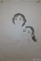 艺术家徐景莲日记:国画女性人物画《守望》,庚子年初春徐景莲新创作的完成于广州;【图0】