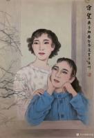 艺术家徐景莲日记:国画女性人物画《守望》,庚子年初春徐景莲新创作的完成于广州;【图2】