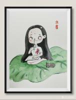 艺术家刘晓宁日记:漫画立夏，择一处幽静，静下来画画，三两知己来，送一张小画做礼【图1】