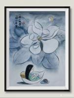 艺术家刘晓宁日记:木兰花开了，大气高贵，典雅。每个花瓣都那么饱满圆润，像一只只【图0】
