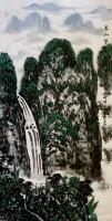 艺术家叶向阳日记:国画山水画《春山耸翠银瀑欢歌》，庚子年叶向阳七十五岁作於北京【图0】