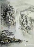 艺术家陈刚日记:画三幅国画山水水粉画《黄山烟云》《楠溪捕鱼》,装裱两幅,又开【图1】