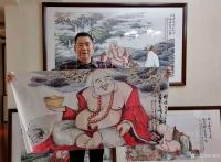 艺术家尚建国日记:国画人物画《福由心造》《得大自在》《福从佛缘得》,
【图3】