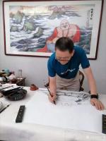 艺术家尚建国日记:大自在弥勒佛绘画在瓷器上,又是别有一番神韵。
清晨喜鹊鸣枝【图0】