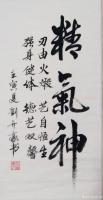 艺术家刘开豪日记:书法《精气神》竖幅,尺寸68cmX34cm.【图0】