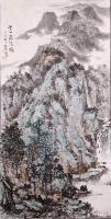 艺术家欧凯歌日记:国画山水画《云山飞瀑图》，壬寅年秋月欧凯歌画。
在得到长沙【图0】