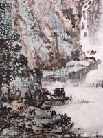 艺术家欧凯歌日记:国画山水画《云山飞瀑图》，壬寅年秋月欧凯歌画。
在得到长沙【图2】