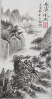 艺术家刘开豪日记:国画山水画《武陵风光》，竖幅，作品尺寸   34cmX68c【图0】