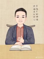 艺术家刘晓宁日记:顾孟臻，《福田心耕》主讲人，《了凡四训》推广者。
求福不如【图1】