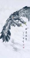 艺术家袁峰日记:国画动物画鹰系列作品《大鹏展翅》《大展宏图》《壮志凌云》等，【图3】