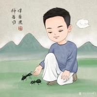 艺术家刘晓宁日记:种善因,得善果。——香香治愈系插画
知足者水存,贪心者水尽【图0】