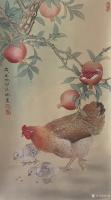 艺术家汪林日记:国画工笔花鸟画鸡系列作品欣赏。葵卯年汪林工笔画。【图1】