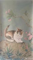 艺术家汪林日记:国画工笔画可爱猫猫系列作品欣赏，汪林葵卯年工笔画作品。【图1】