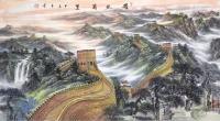 艺术家袁峰日记:国画彩墨山水画长城《雄风万里》,甲辰年春月袁峰国画作品欣赏。【图0】