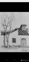 艺术家刘开豪收藏:磋砣岁月 邓敏一一炭笔下的老屋【图4】