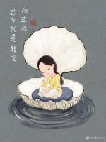 艺术家刘晓宁日记:香香治愈系插画《思考就是转变的过程》，刘晓宁原创漫画欣赏。
【图0】