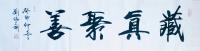 艺术家刘胜利日记:癸卯年书法创作回顾展：
四尺对开横幅作品《藏真聚善》;
【图0】