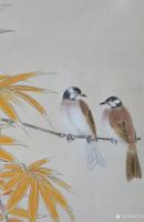 艺术家安士胜日记:安士胜国画工笔花鸟画作品欣赏。【图1】