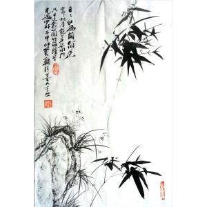 艺术品图片：艺术家李牧国画作品名称《【悬竹】作者李牧》价格200.00 元