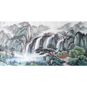 艺术品图片：艺术家韦杰球国画作品名称《【高山流水4】作者韦杰球》价格720.00 元