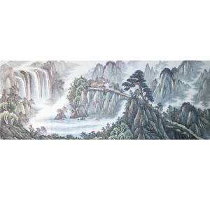 艺术品图片：艺术家韦杰球国画作品名称《【高山流水5】作者韦杰球》价格720.00 元