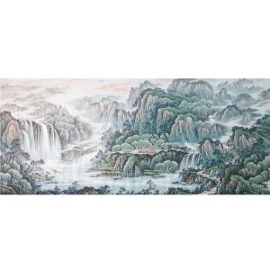 艺术品图片：艺术家韦杰球国画作品名称《【高山流水16】作者韦杰球》价格720.00 元