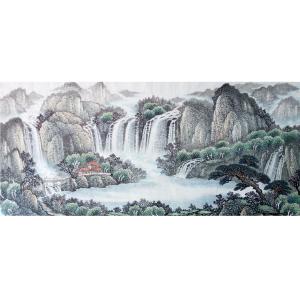 艺术品图片：艺术家韦杰球国画作品名称《【高山流水19】作者韦杰球》价格720.00 元