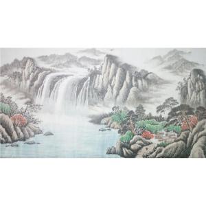 艺术品图片：艺术家韦杰球国画作品名称《【高山流水21】作者韦杰球》价格720.00 元