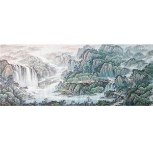 艺术品图片：艺术家韦杰球国画作品名称《【高山流水33】作者韦杰球》价格720.00 元