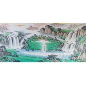艺术品图片：艺术家韦杰球国画作品名称《【高山流水41】作者韦杰球》价格720.00 元