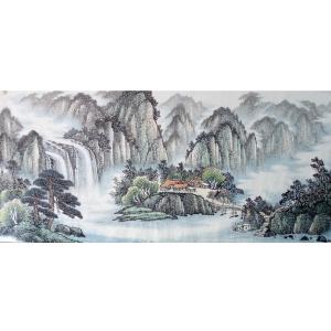 艺术品图片：艺术家韦杰球国画作品名称《【高山流水46】作者韦杰球》价格720.00 元