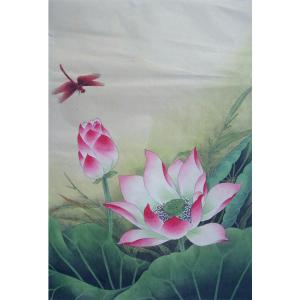 艺术品图片：艺术家林丽姐国画作品名称《【引蝶】作者林丽姐》价格600.00 元