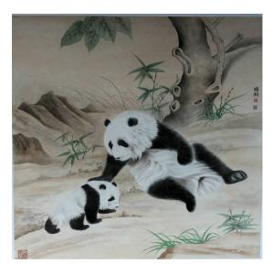 艺术品图片：艺术家杨国钧国画作品名称《【熊猫】作者杨国钧》价格25680.00 元