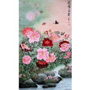 艺术品图片：艺术家吕萍国画作品名称《【花开富贵】作者吕萍》价格24000.00 元