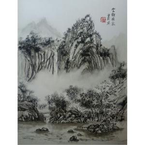 艺术品图片：艺术家陈刚国画作品名称《【山水17】作者陈刚》价格1500.00 元