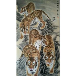 艺术品图片：艺术家魏文乐国画作品名称《【虎1】作者魏文乐》价格288.00 元