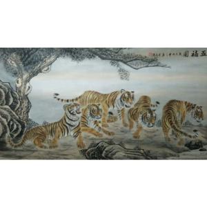 艺术品图片：艺术家魏文乐国画作品名称《【虎2】作者魏文乐》价格288.00 元