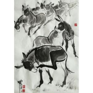 艺术品图片：艺术家张忠顺国画作品名称《【驴】作者张忠顺》价格2400.00 元