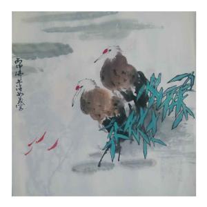 艺术品图片：艺术家徐如茂国画作品名称《【游虾】作者徐如茂》价格1200.00 元