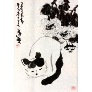 艺术品图片：艺术家龚光万国画作品名称《【猫】作者龚光万》议价