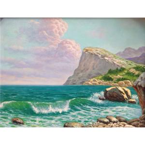 艺术品图片：艺术家莫明标油画作品名称《【海浪】作者莫明标》价格720.00 元