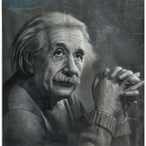 艺术品图片：艺术家张大胜油画作品名称《【爱因斯坦】作者张大胜》价格12000.00 元
