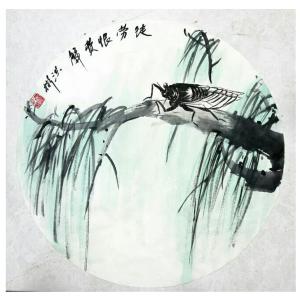 艺术品图片：艺术家刘洪彬国画作品名称《【徒劳恨费声】作者刘洪彬》价格10560.00 元