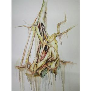 艺术品图片：艺术家兰笑凤油画作品名称《【树洞】作者兰笑凤》价格6720.00 元