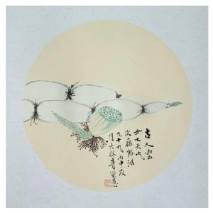 艺术品图片：艺术家张大石国画作品名称《【莲藕】作者张大石》价格480.00 元