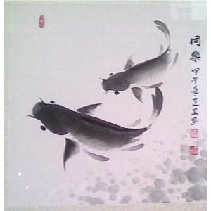 艺术品图片：艺术家陈建安国画作品名称《【鱼2 裱好】作者陈建安》价格432.00 元