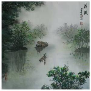 艺术品图片：艺术家刘剑刚国画作品名称《【山水1】作者刘剑刚》议价