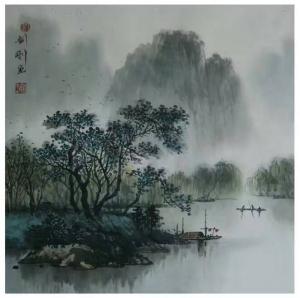 艺术品图片：艺术家刘剑刚国画作品名称《【山水3】作者刘剑刚》议价