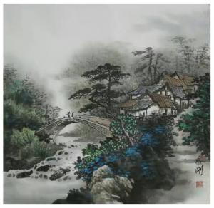 艺术品图片：艺术家刘剑刚国画作品名称《【山水4】作者刘剑刚》议价